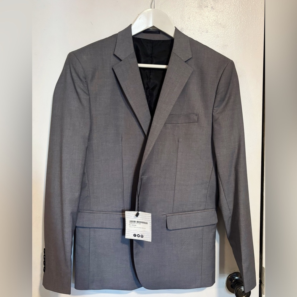 Boohoo Mens Charcoal Suit Jacket